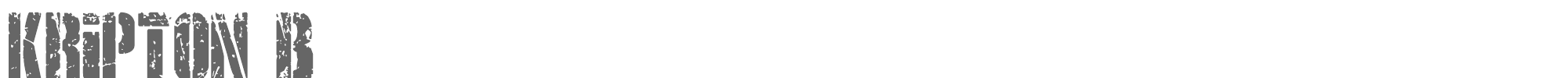 Sample characters Kripton B Font